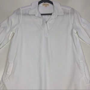 Anthropologie Cloth & Stone White Tunic Top Size M